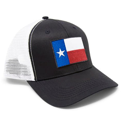 Texas Flag Snapback Cap (Black/White)