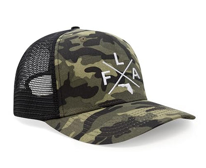 International Tie Florida State FLA Hat for Men and Women - Snapback Trucker Baseball Cap (Camouflage)