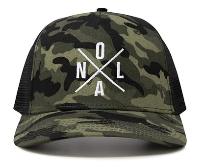 International Tie Premium New Orleans NOLA Hat for Men and Women – Snapback Trucker Baseball Cap (Camouflage)