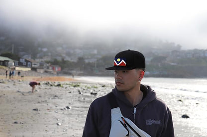 International Tie Denver Flag Hat for Men and Women - Snapback Trucker Flatbill Baseball Cap (Black Flatbill)