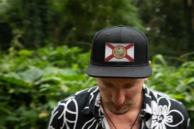 Florida Snapback Flat | Black Flatbill - International Tie