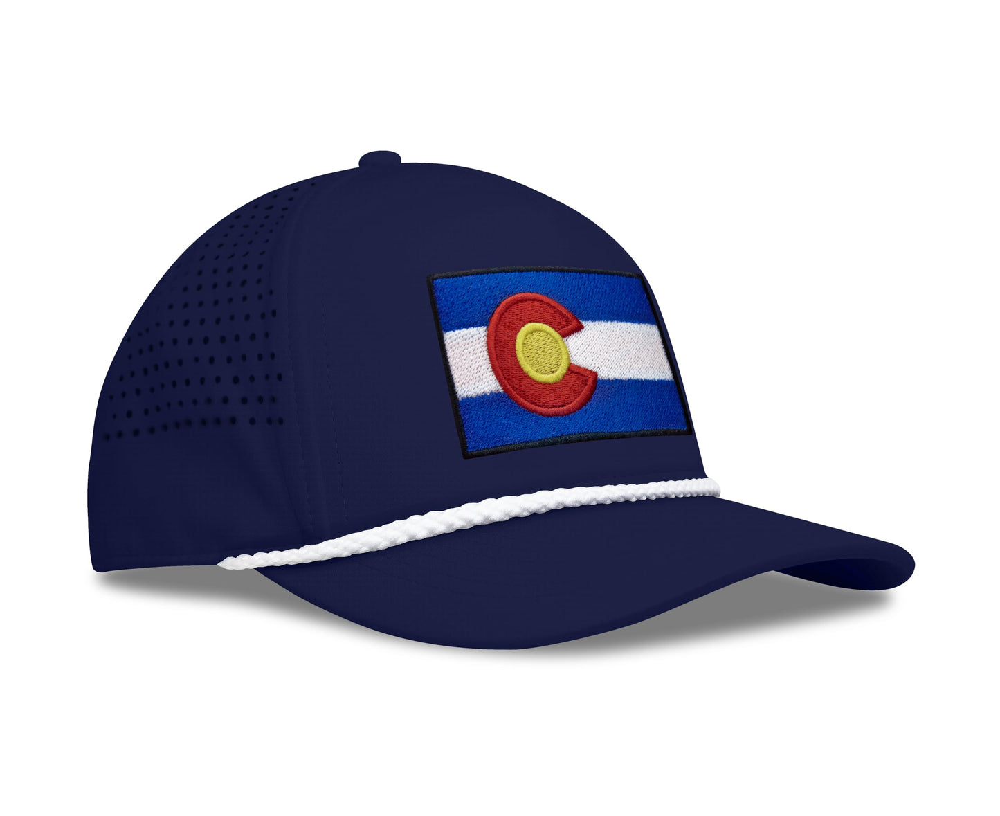 Performance Golf Hat – Adjustable Snapback Trucker Baseball Cap for Men & Women - Jetset Series (Colorado, Pacific Blue) - International Tie