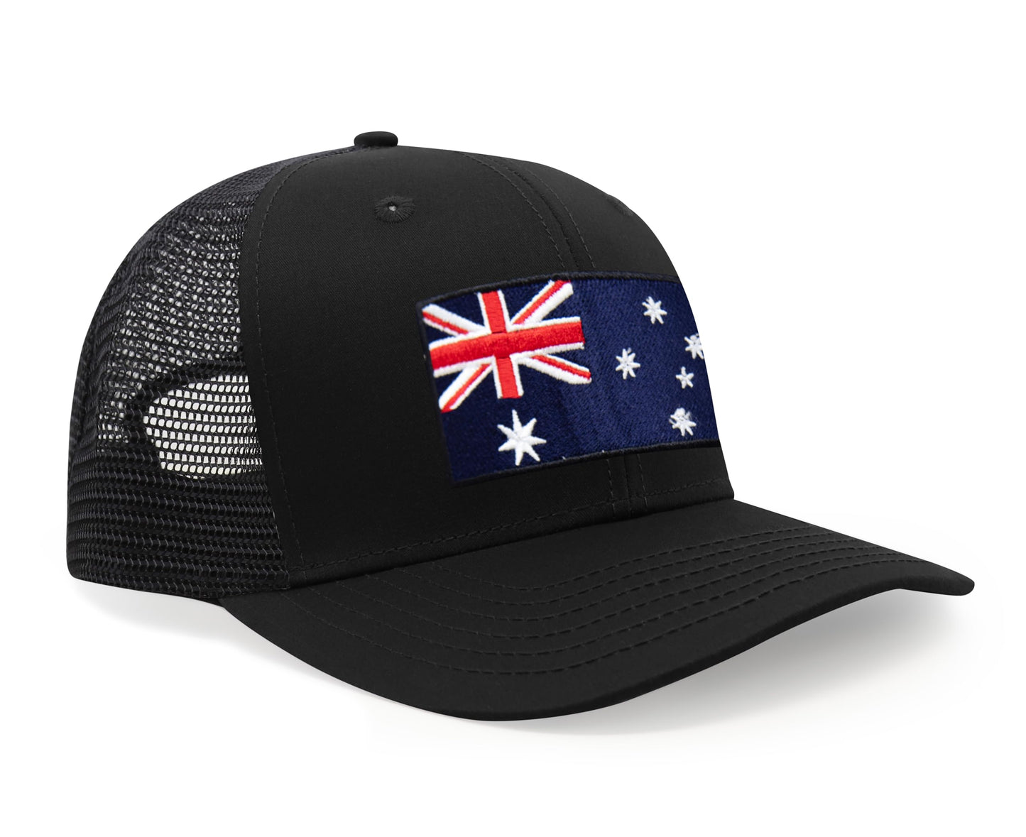 Australia Flag Hat for Men and Women – Snapback Trucker Baseball Cap by International Tie (All Black)