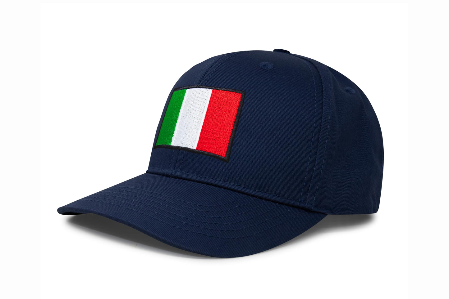 International Tie Country Hat for Men and Women, Adjustable Snapback Trucker Baseball Cap with Embroidered Patch (Italy, All Navy)