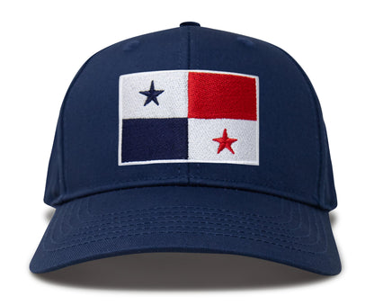 International Tie Panama Flag Hat for Men and Women - Adjustable Snapback Trucker Baseball Cap (All Navy)