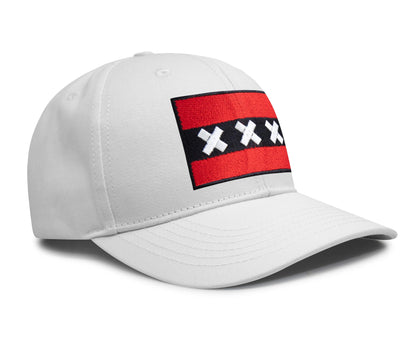 Amsterdam Flag Hat for Men and Women – Adjustable Snapback Baseball Cap by International Tie (All White)