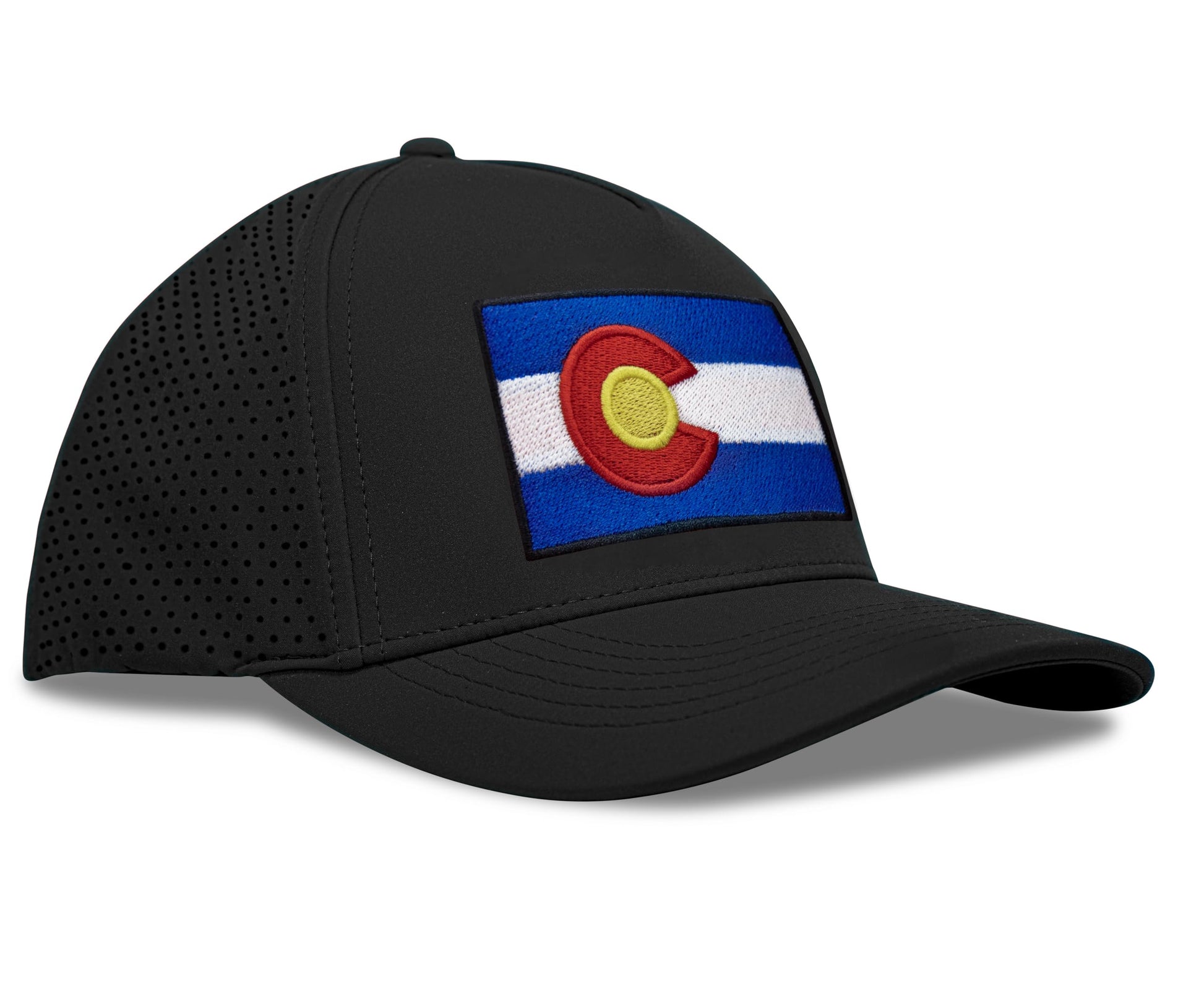 International Tie Colorado - Jetset Series Flag Hat for Men and Women – Adjustable Snapback Baseball Cap (Midnight Black) - International Tie