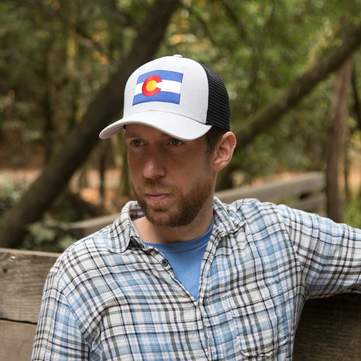 Iowa Flag Hat for Men and Women – Adjustable Snapback Trucker Baseball Cap by International Tie (Grey Black)