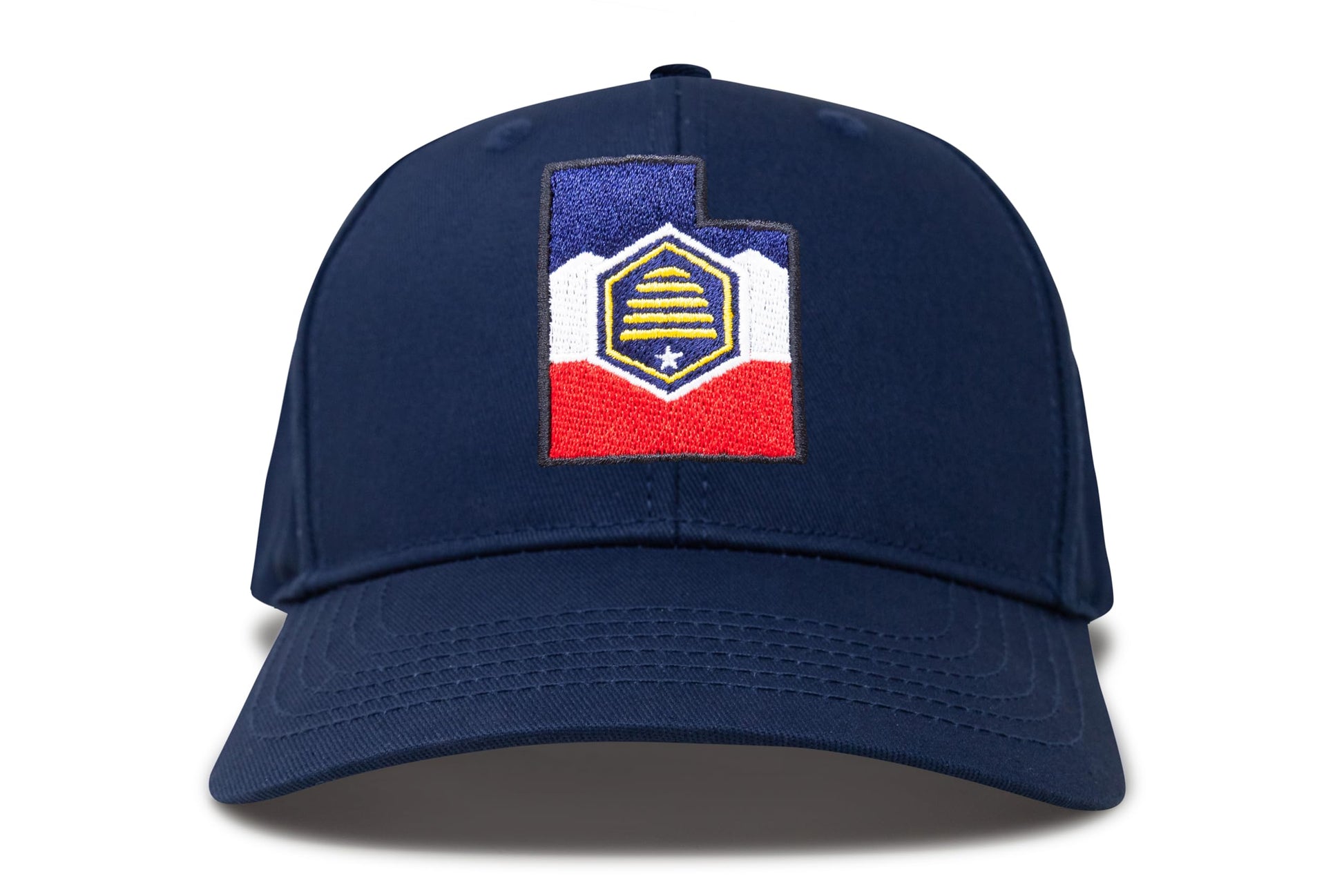 International Tie Stateline Flag Hat for Men and Women - Snapback Trucker Baseball Cap (Utah, All Navy) - International Tie