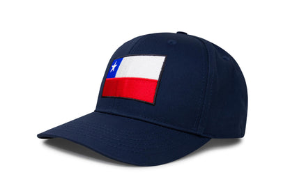 International Tie Country Hat for Men and Women, Adjustable Snapback Trucker Baseball Cap with Embroidered Patch (Chile, All Navy)