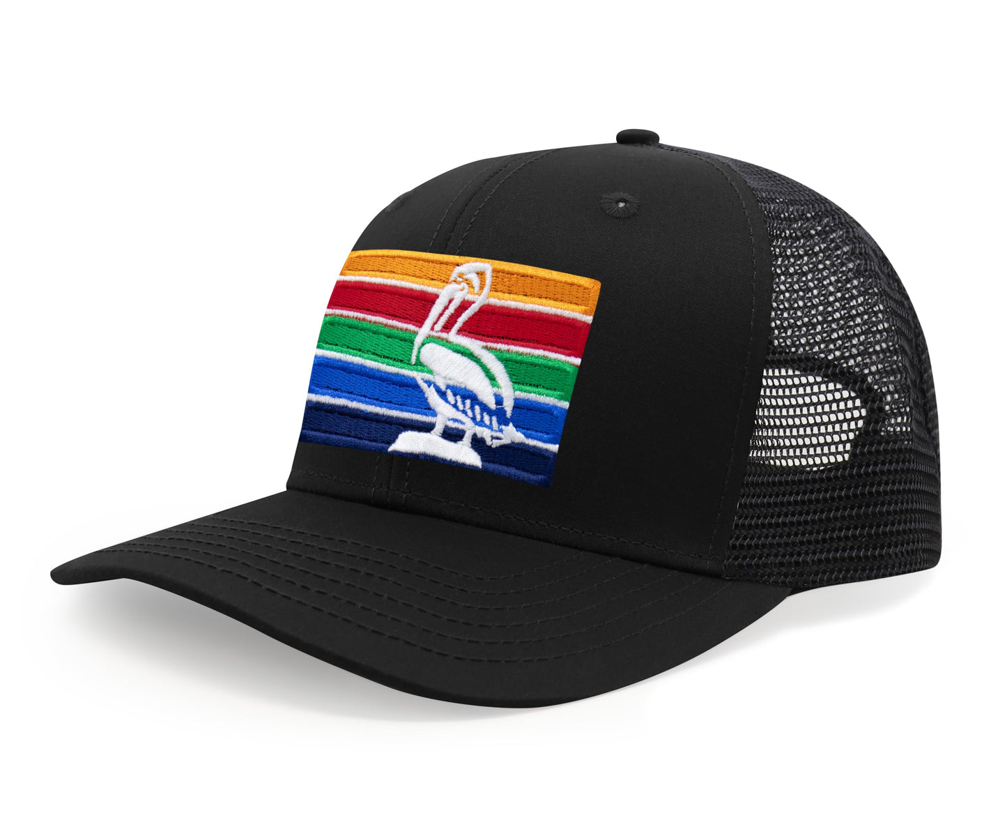 International Tie St. Petersburg Hat for Men and Women - Snapback Trucker Baseball Cap (All Black)