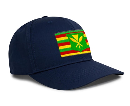 International Tie Kanaka Maoli Hat for Men and Women - Snapback Trucker Baseball Cap (All Navy)