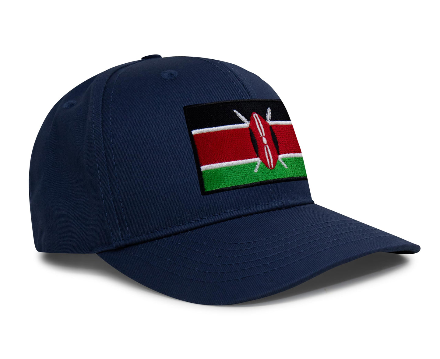International Tie Kenya Flag Hat for Men and Women - Adjustable Snapback Trucker Baseball Cap (All Navy)