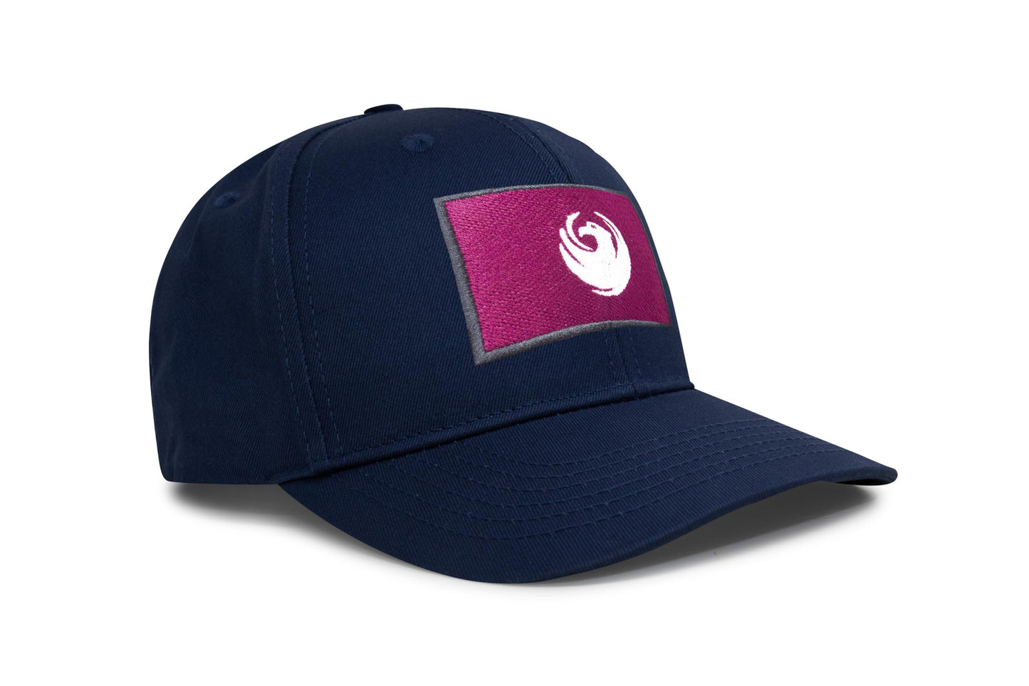 International Tie City Hat for Men and Women, Adjustable Snapback Trucker Baseball Cap with Embroidered Patch (Phoenix, All Navy)