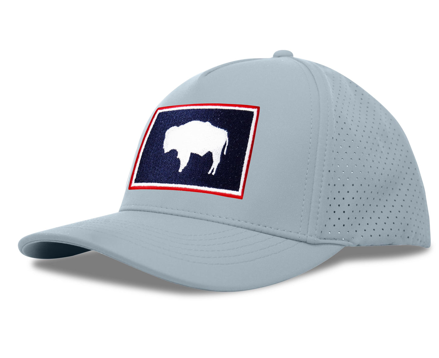 Sky Blue Wyoming Flag Performance Hat Left View