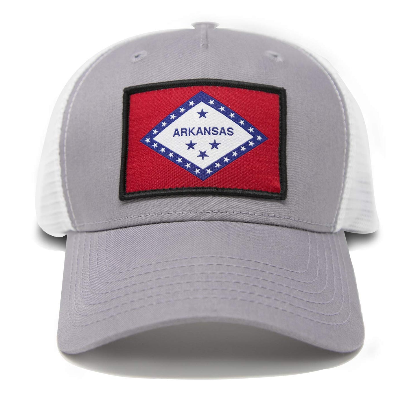 Iowa Flag Hat for Men and Women – Adjustable Snapback Trucker Baseball Cap by International Tie (Grey White)