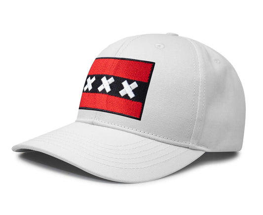 Amsterdam Flag Hat for Men and Women – Adjustable Snapback Baseball Cap by International Tie (All White)