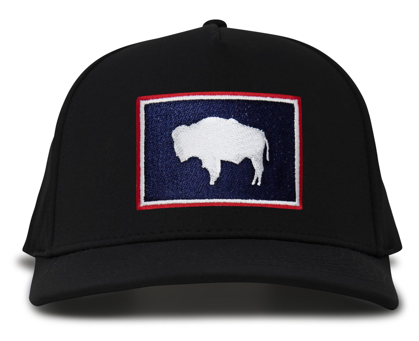 Performance Golf Hat – Adjustable Snapback Trucker Baseball Cap for Men & Women - Jetset Series (Wyoming, Midnight Black)