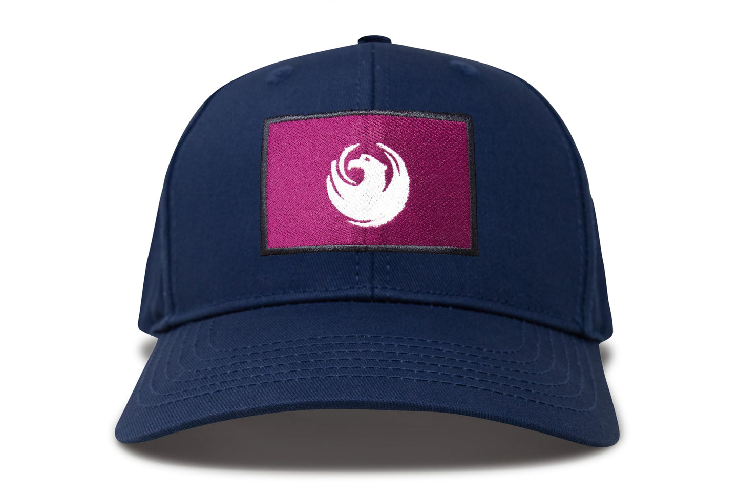 International Tie City Hat for Men and Women, Adjustable Snapback Trucker Baseball Cap with Embroidered Patch (Phoenix, All Navy)