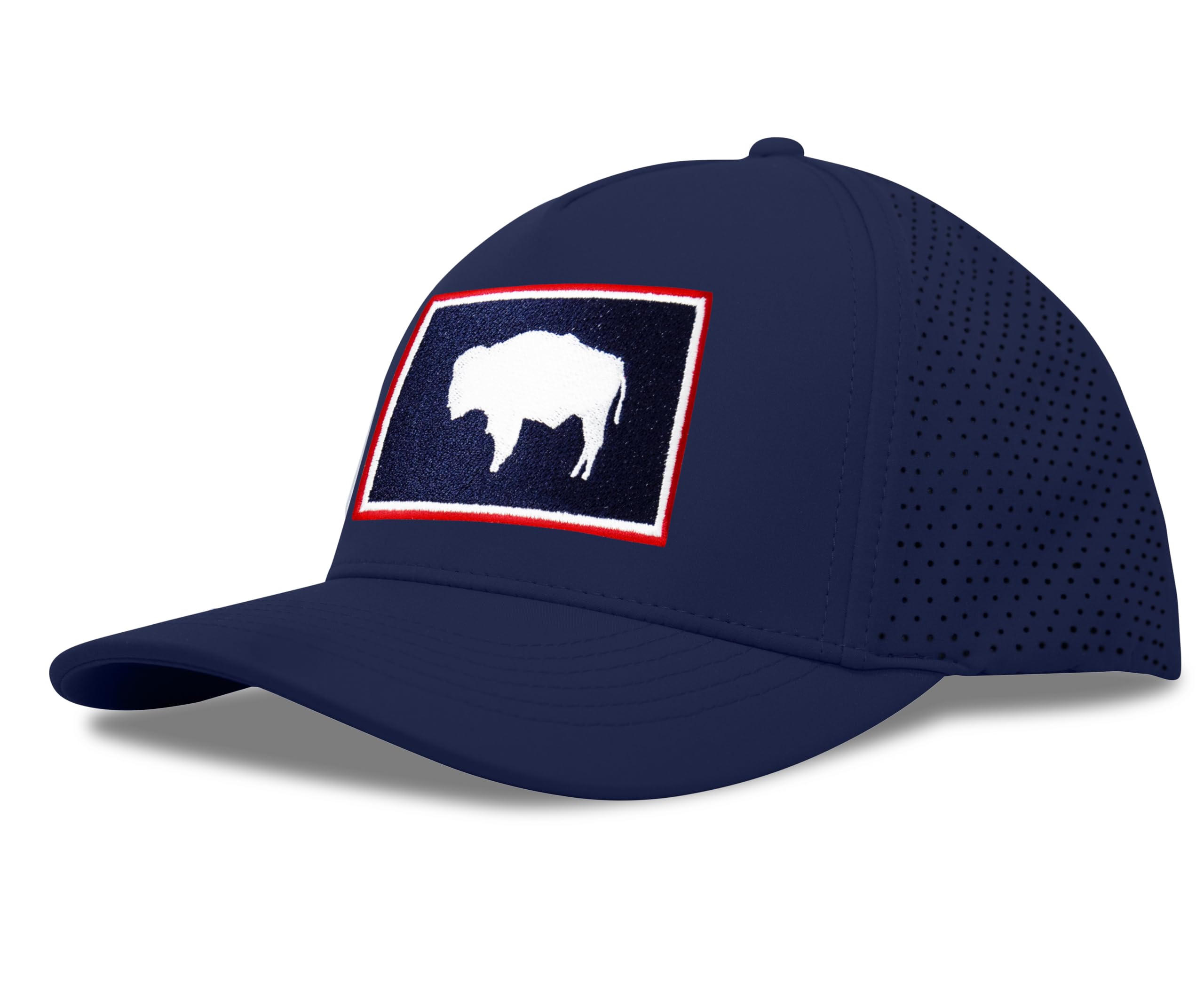 Performance Golf Hat – Adjustable Snapback Trucker Baseball Cap for Men & Women - Jetset Series (Wyoming, Pacific Blue)