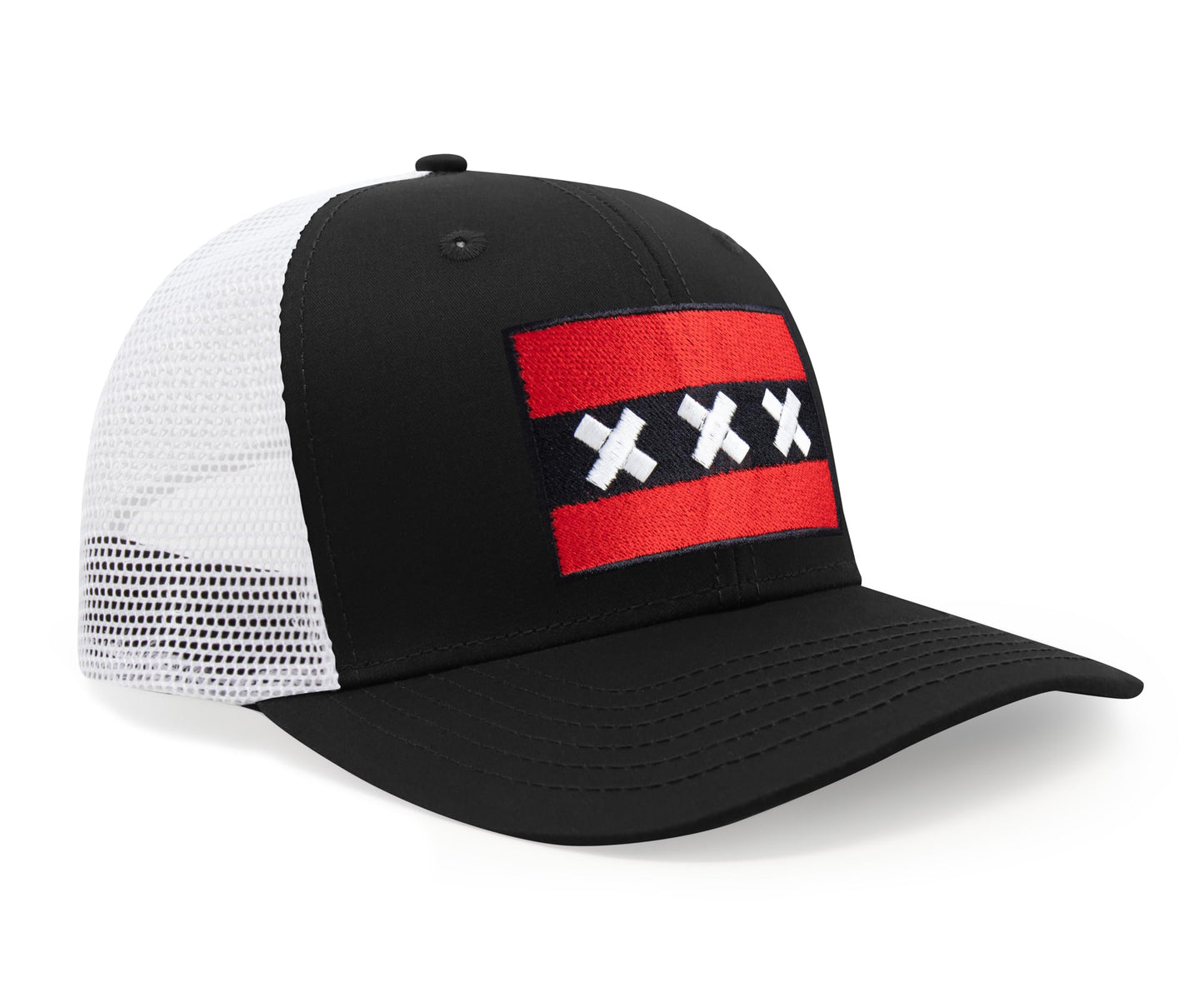 Amsterdam Flag Hat for Men and Women – Adjustable Snapback Baseball Cap by International Tie (Black White)