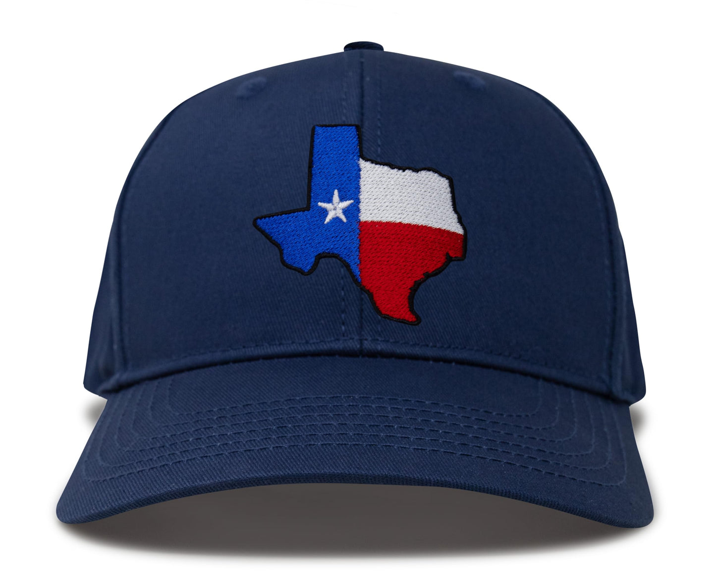 International Tie Hat for Men and Women, Adjustable Snapback Trucker Baseball Cap with Embroidered Patch (Texas, All Navy)