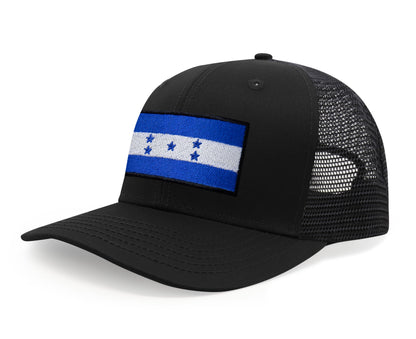 International Tie Honduras Flag Hat for Men and Women - Adjustable Snapback Trucker Baseball Cap (All Black)