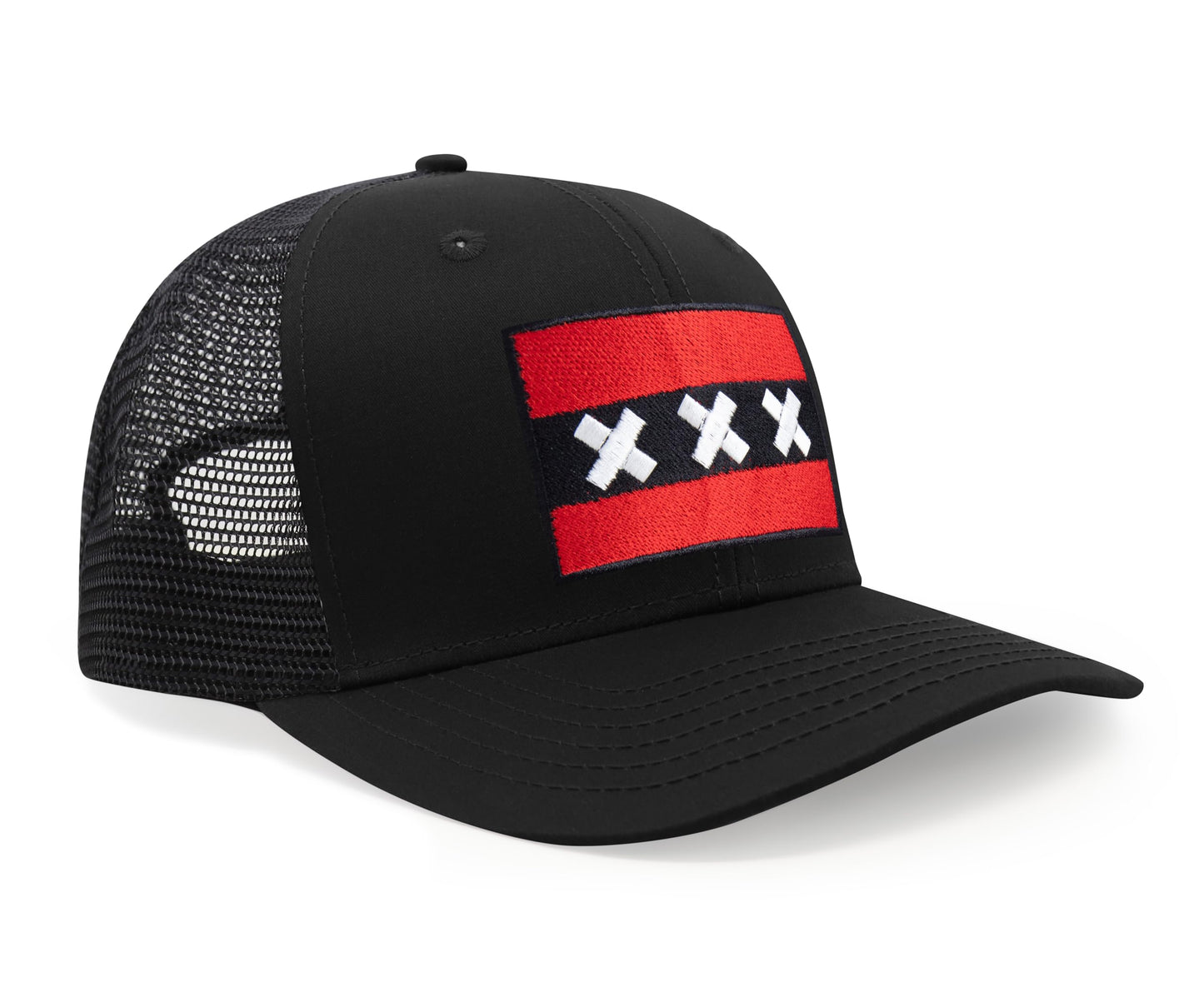Amsterdam Flag Hat for Men and Women – Adjustable Snapback Baseball Cap by International Tie (All Black)