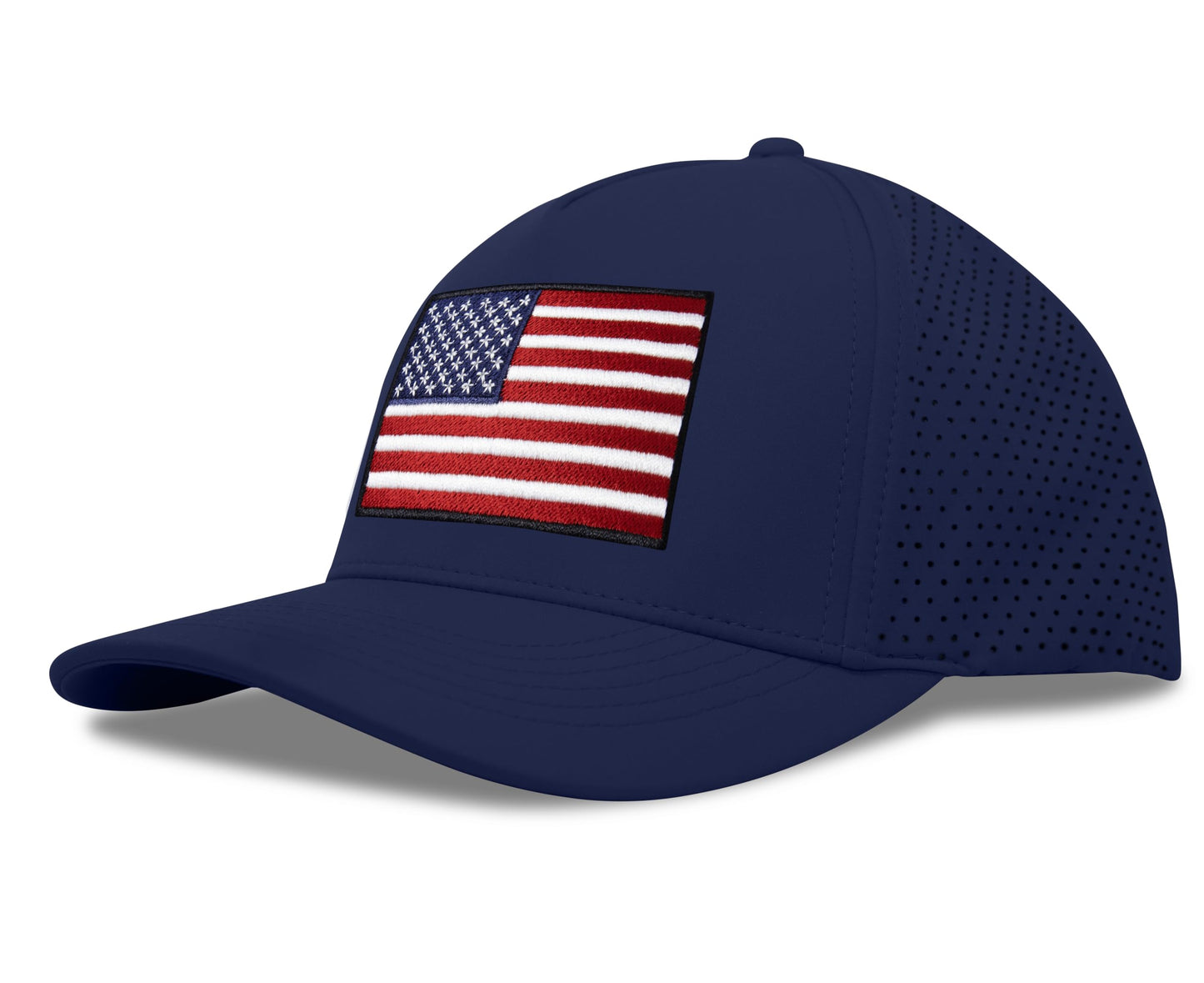 Performance Golf Hat – Adjustable Snapback Trucker Baseball Cap for Men & Women - Jetset Series (USA, Pacific Blue)