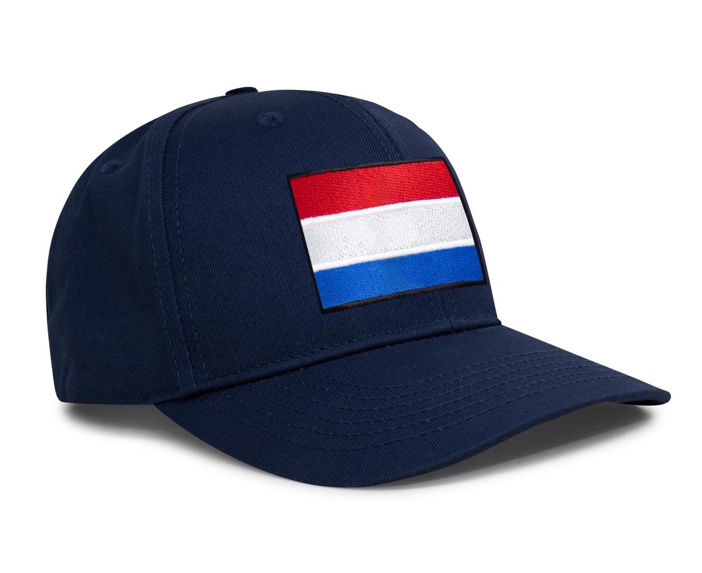 International Tie Netherlands Flag Hat for Men and Women - Adjustable Snapback Trucker Baseball Cap (All Navy)