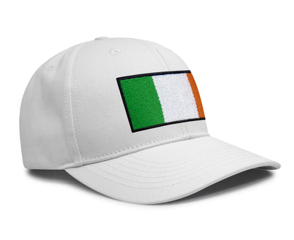 International Tie Irish Flag Hat for Men and Women - Ireland Snapback Trucker Baseball Cap (All White)