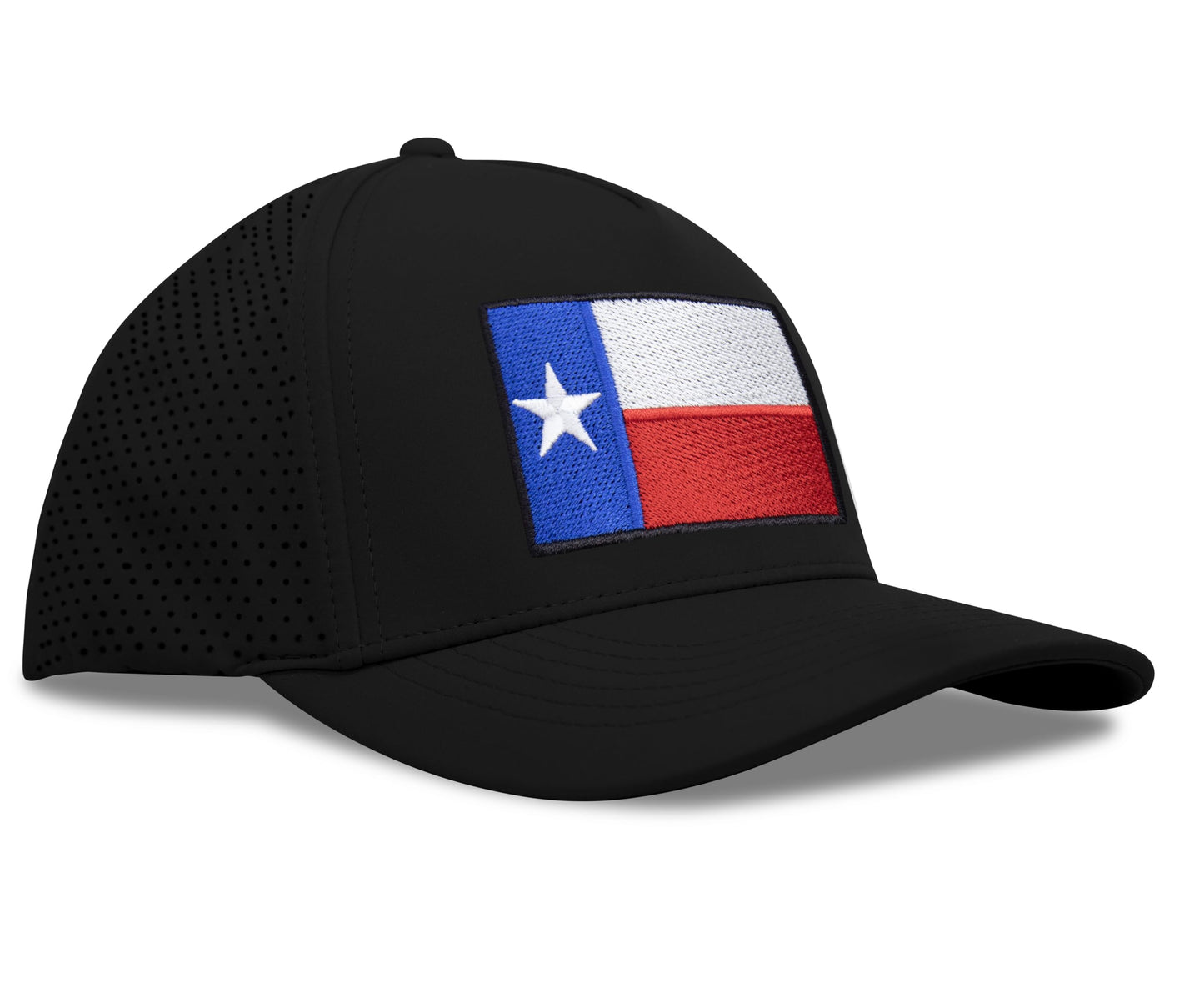 Performance Golf Hat – Adjustable Snapback Trucker Baseball Cap for Men & Women - Jetset Series (Texas, Midnight Black)