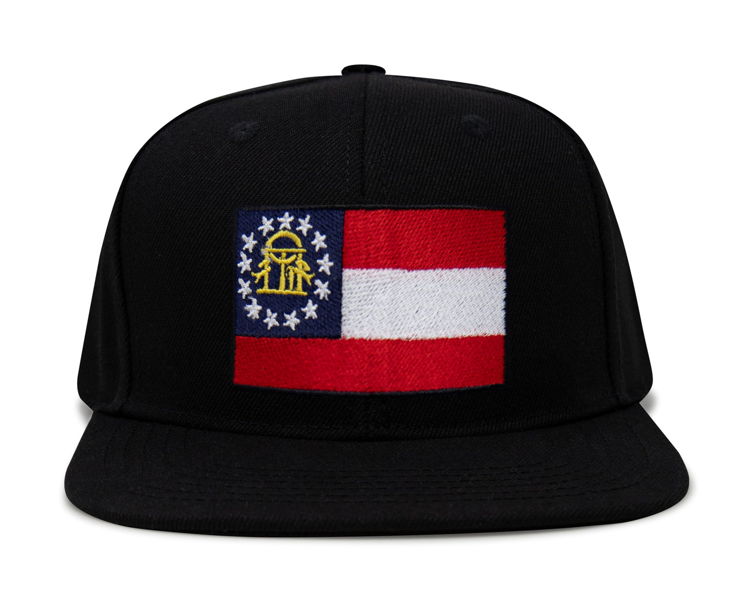 Georgia Flag Hat for Men and Women – Snapback Trucker Baseball Cap by International Tie (Black Flatbill)