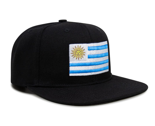 Uruguay Snapback Flat | Black Flatbill