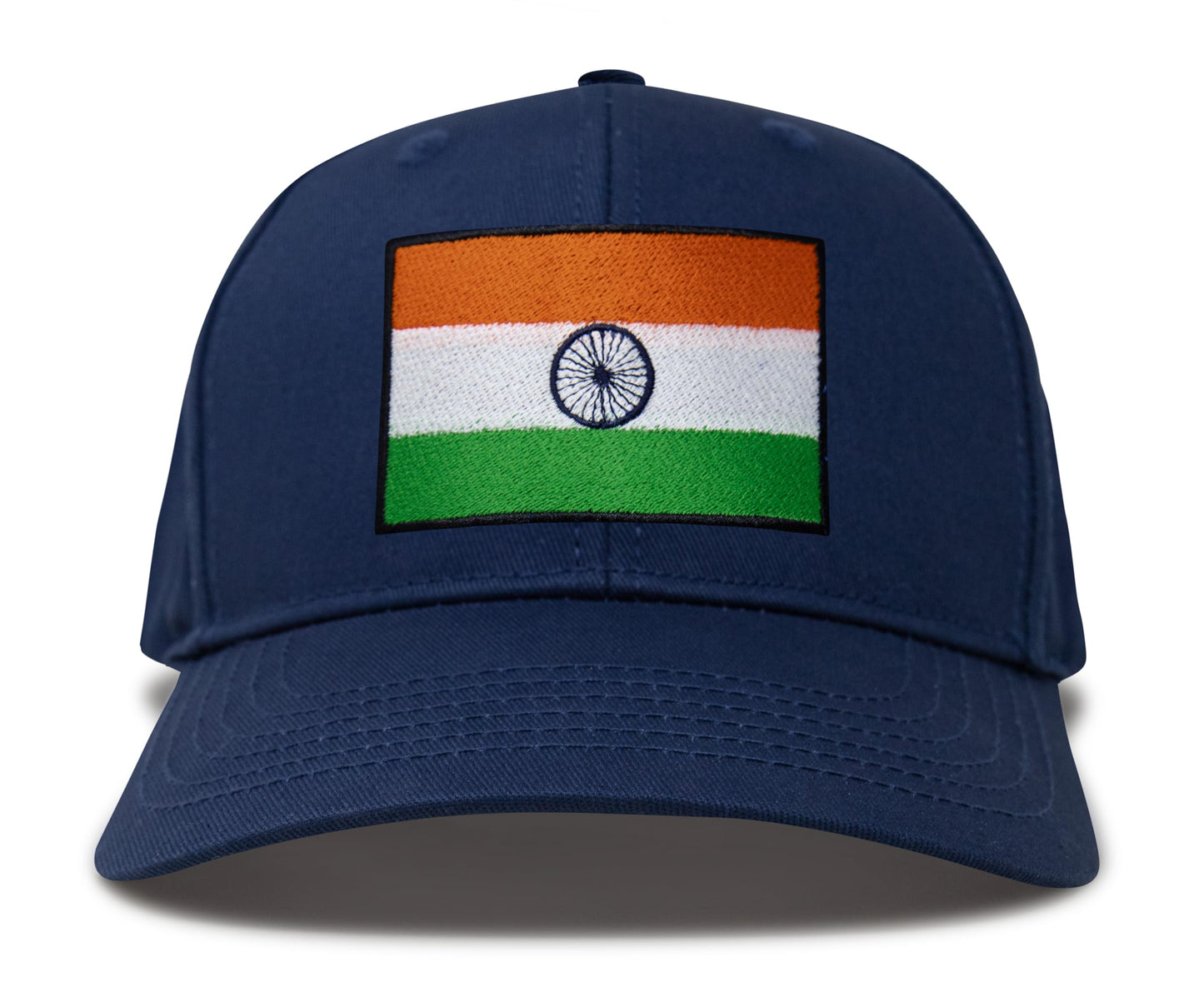 International Tie Indian Flag Hat for Men and Women - Adjustable India Snapback Trucker Baseball Cap (All Navy)