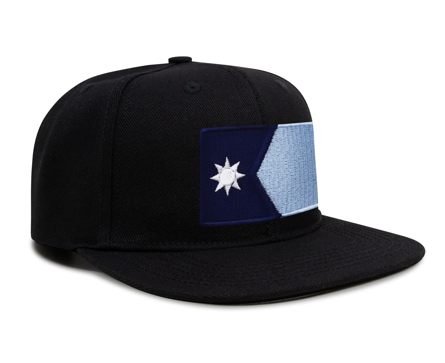 International Tie Minnesota Flag Trucker Hat for Men and Women - Snapback Baseball Cap (Black Flatbill)