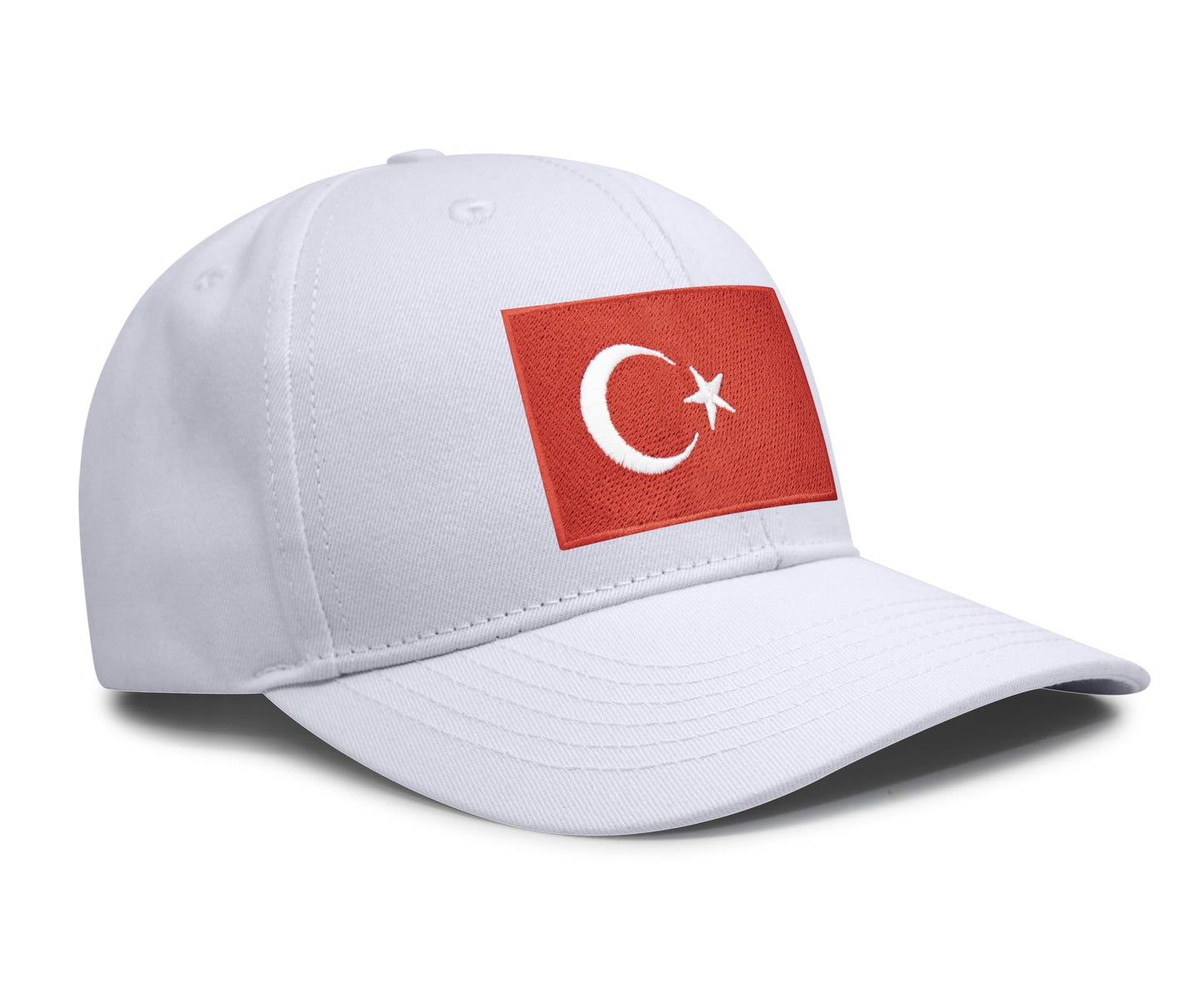 International Tie Country Hat for Men and Women, Adjustable Snapback Trucker Baseball Cap with Embroidered Patch (Turkey, All White) - International Tie