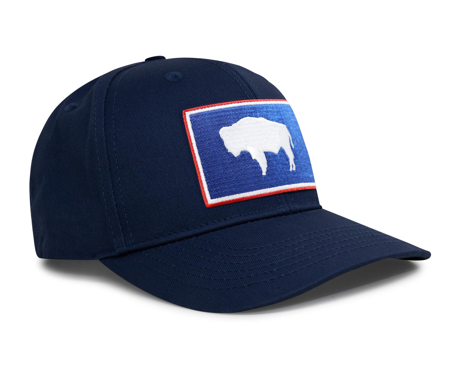 International Tie Wyoming Flag Hat for Men and Women - Snapback Trucker Baseball Cap (All Navy)