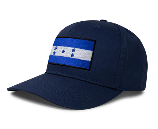 International Tie Honduras Flag Hat for Men and Women - Adjustable Snapback Trucker Baseball Cap (All Navy)