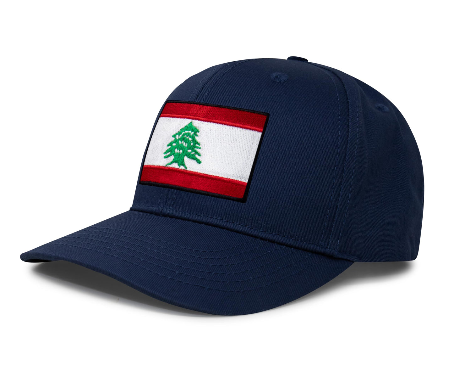 International Tie Lebanon Flag Hat for Men and Women - Adjustable Snapback Trucker Baseball Cap (All Navy)