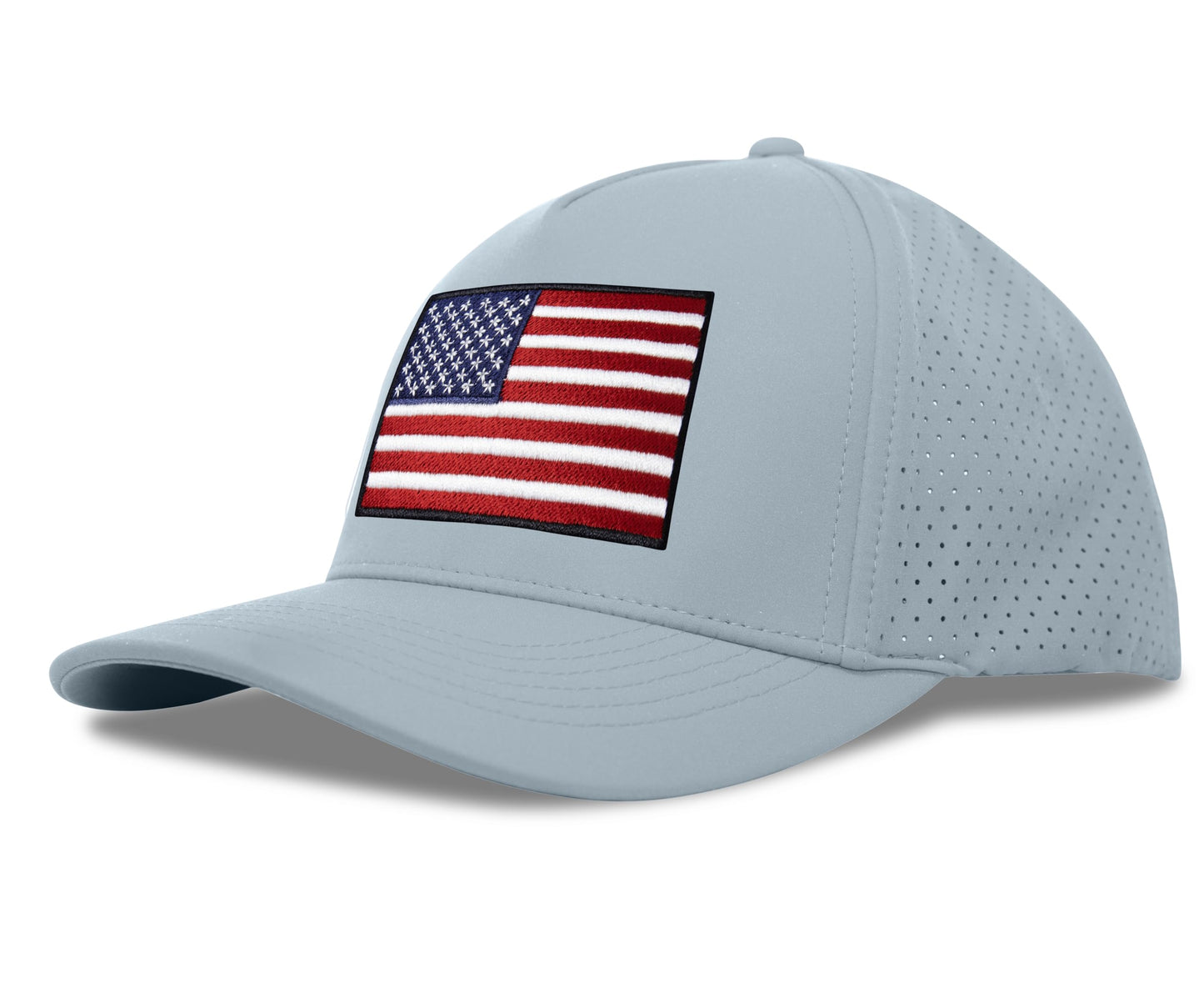 Performance Golf Hat – Adjustable Snapback Trucker Baseball Cap for Men & Women - Jetset Series (USA, Sky Blue)