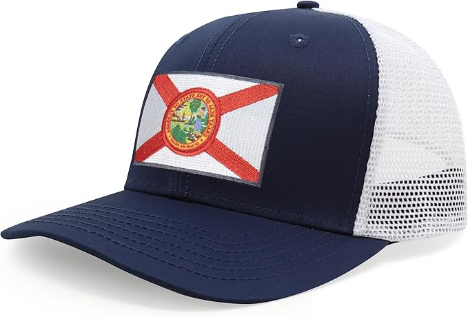 Florida - Flag Patch Trucker Hat - International Tie