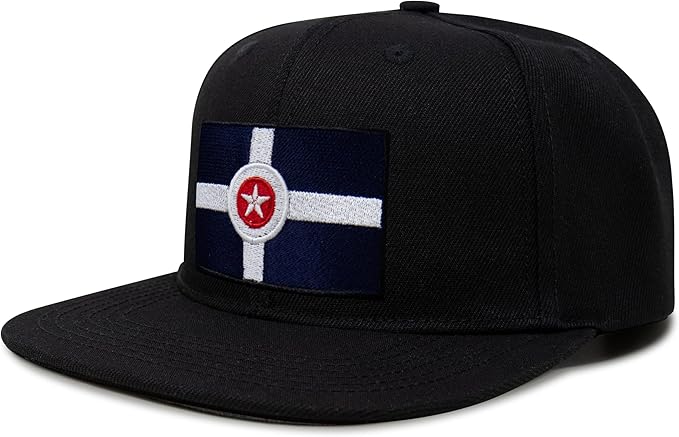 Indianapolis Snapback Flat | Black Flatbill