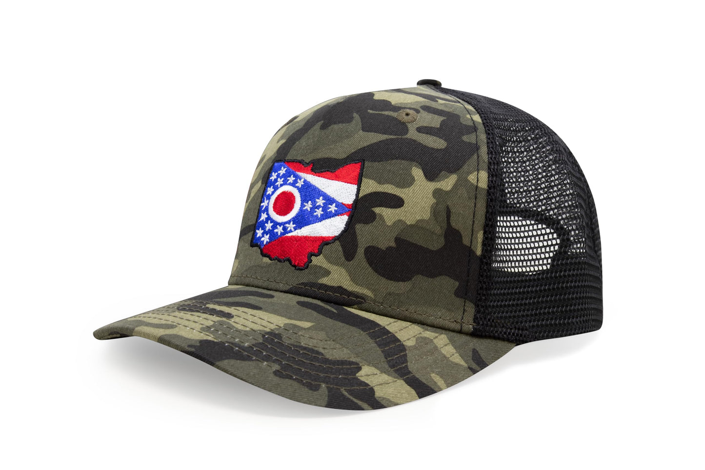 International Tie Stateline Flag Hat for Men and Women - Snapback Trucker Baseball Cap (Ohio, Camouflage) - International Tie