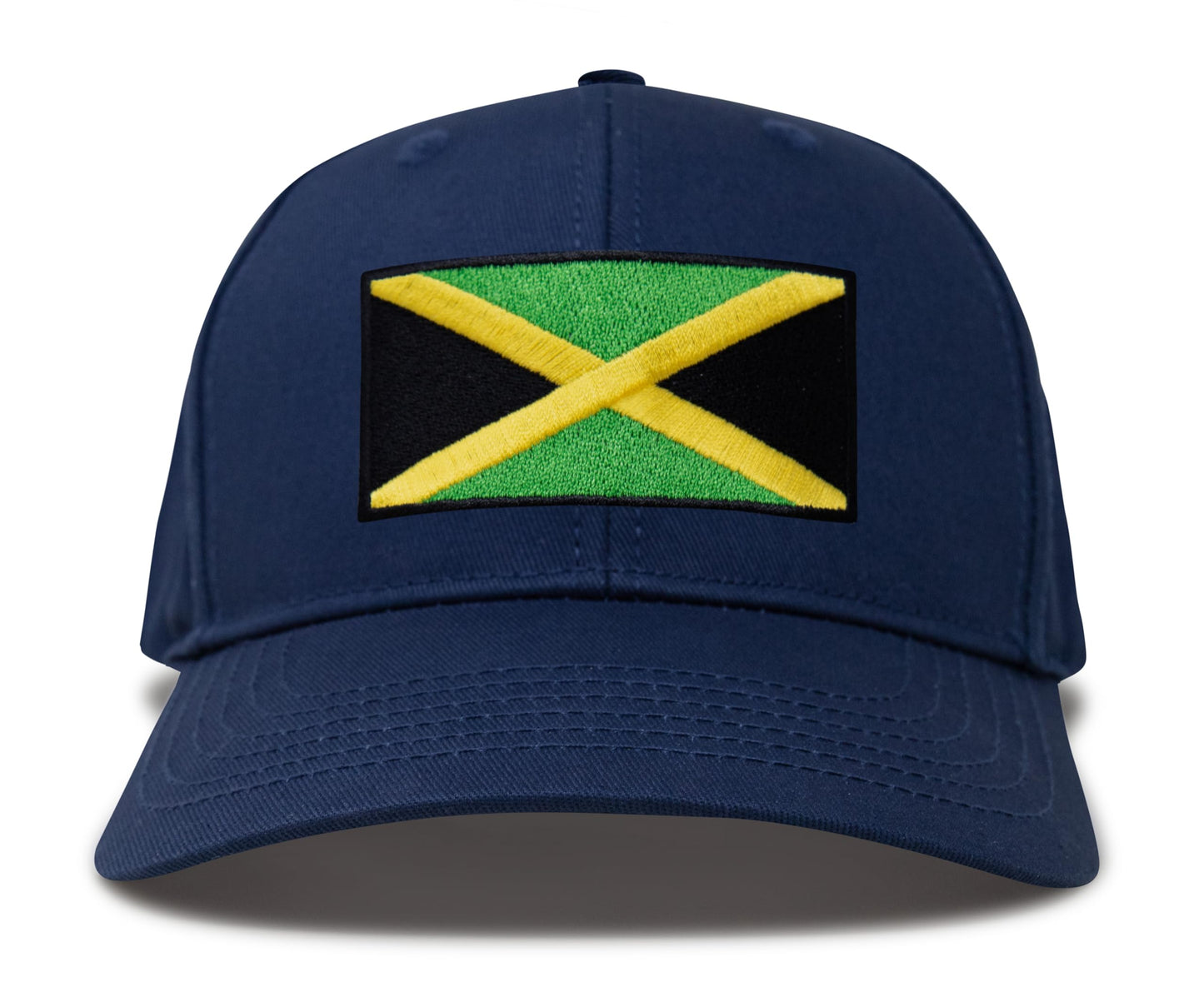 International Tie Jamaican Flag Hat for Men and Women - Jamaica Snapback Trucker Baseball Cap (All Navy)