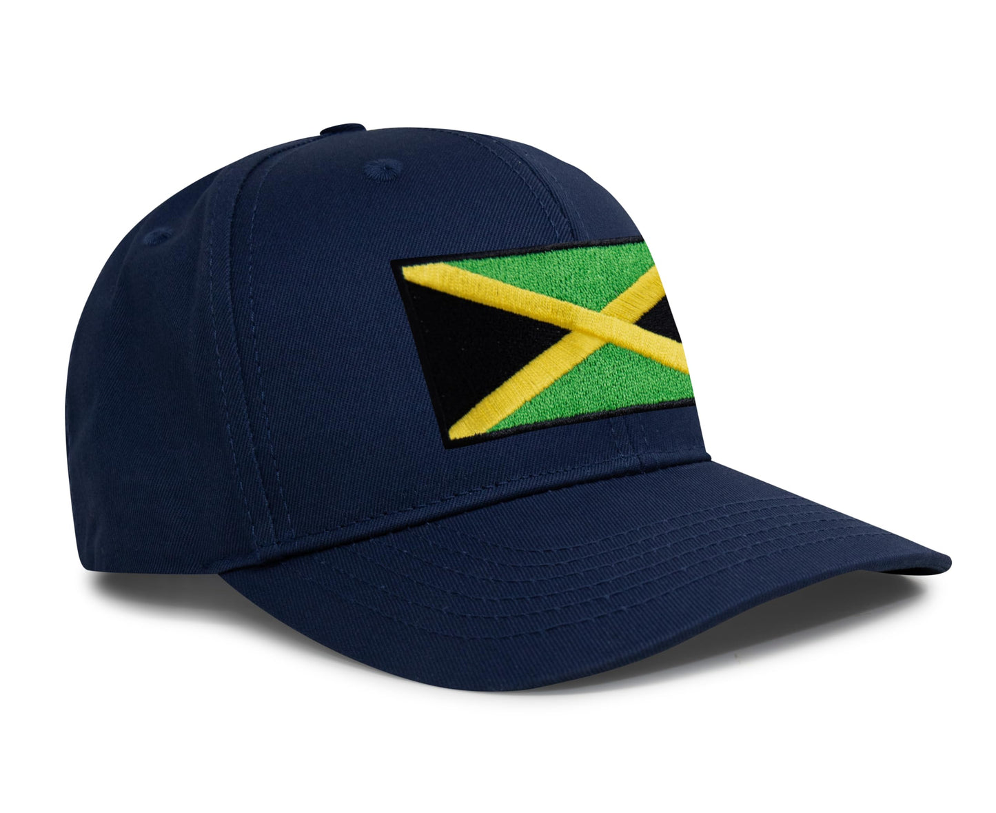 International Tie Jamaican Flag Hat for Men and Women - Jamaica Snapback Trucker Baseball Cap (All Navy)