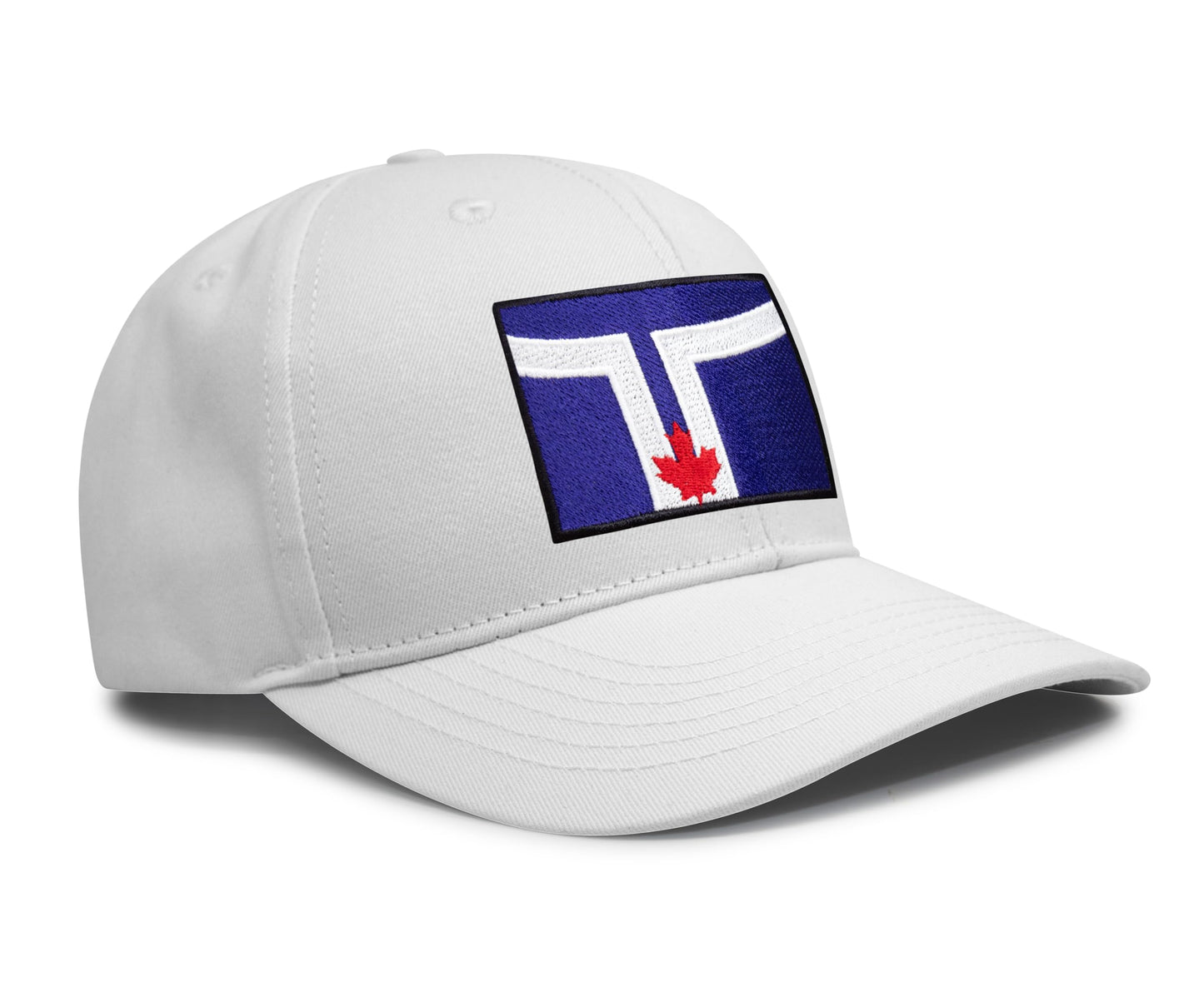 International Tie City Hat for Men and Women, Adjustable Snapback Trucker Baseball Cap with Embroidered Patch (Toronto, All White) - International Tie