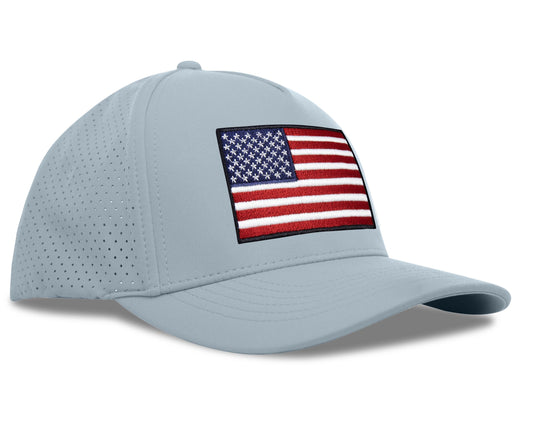 Performance Golf Hat – Adjustable Snapback Trucker Baseball Cap for Men & Women - Jetset Series (USA, Sky Blue)