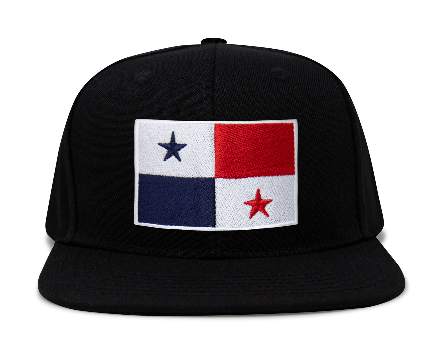 International Tie Panama Flag Hat for Men and Women - Adjustable Snapback Trucker Baseball Cap (Black Flatbill)