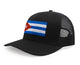 International Tie Country Hat for Men and Women, Adjustable Snapback Trucker Baseball Cap with Embroidered Patch (Cuba, All Black) - International Tie